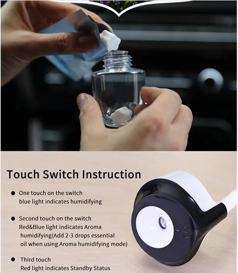 USB Car Humidifier, Mini Portable Humidifiers Air Purifier