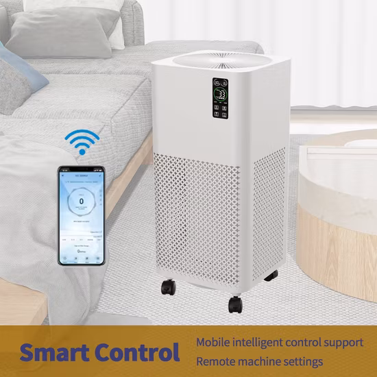 Home Room WiFi Sensor Purificadores de aire Filtro HEPA portátil Ionizador Purificador de aire