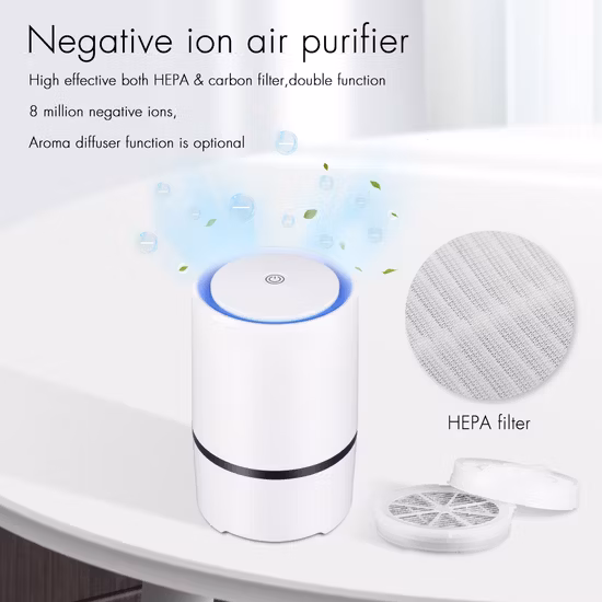 Purificador de aire ionizador inteligente para habitaciones grandes en el hogar, con filtro HEPA verdadero H11, sensor de calidad del aire PM2.5